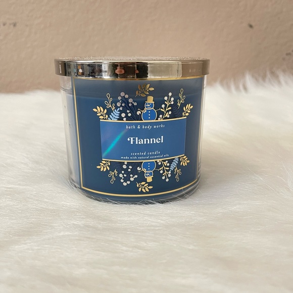 Bath & Body Works Accents Bath Body Works 3 Wick Candle Flannel